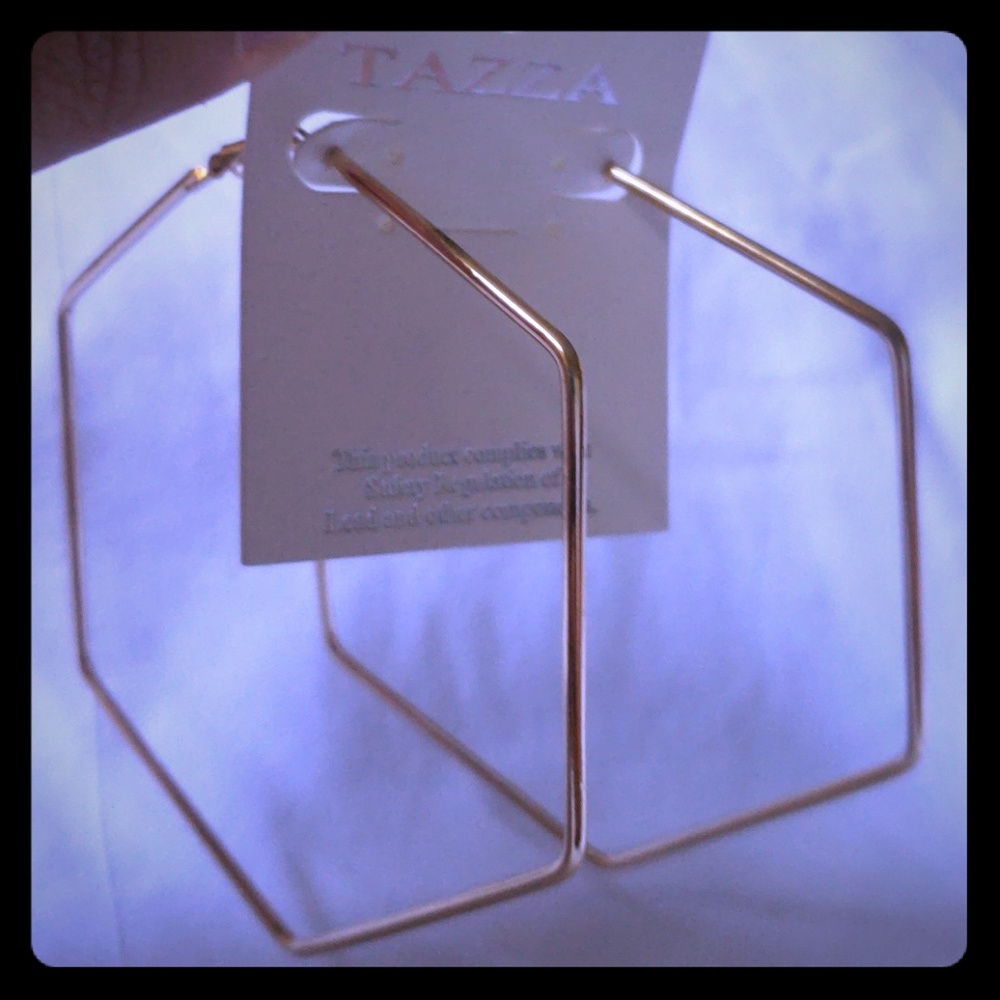 Gold Dangle Hoop Style Earrings